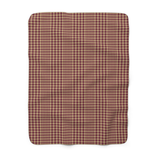Sherpa Blanket | Maroon & Gold | Tweed