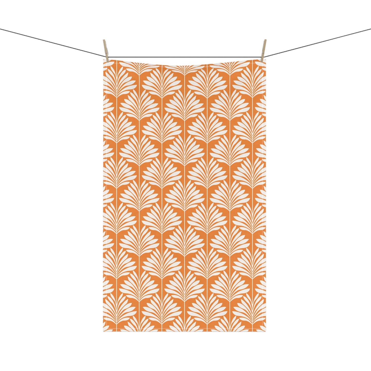 Tea Towel | Orange & White | Deco