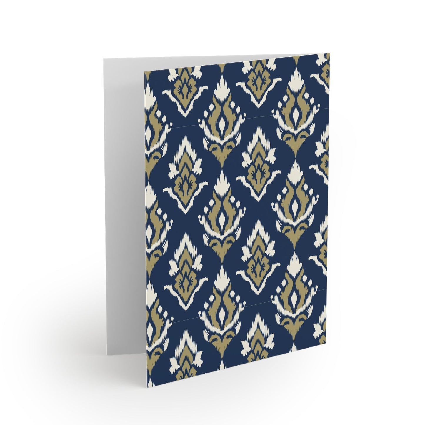Notecards Set | Blue & Gold | Ikat
