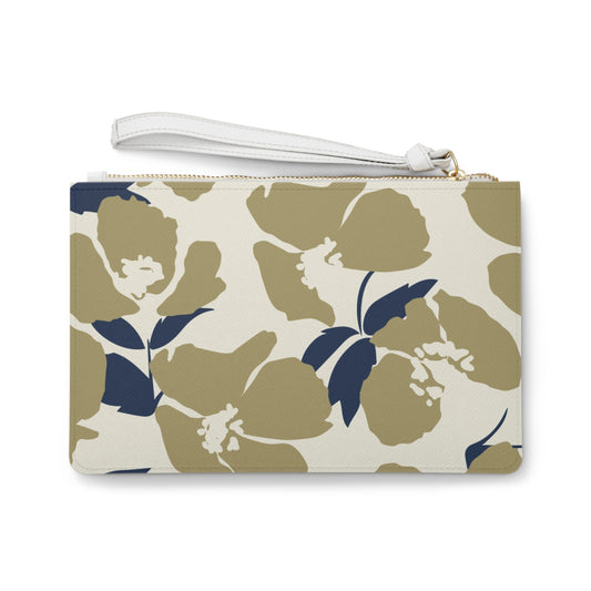 Clutch Bag | Gold & Blue | Poppy