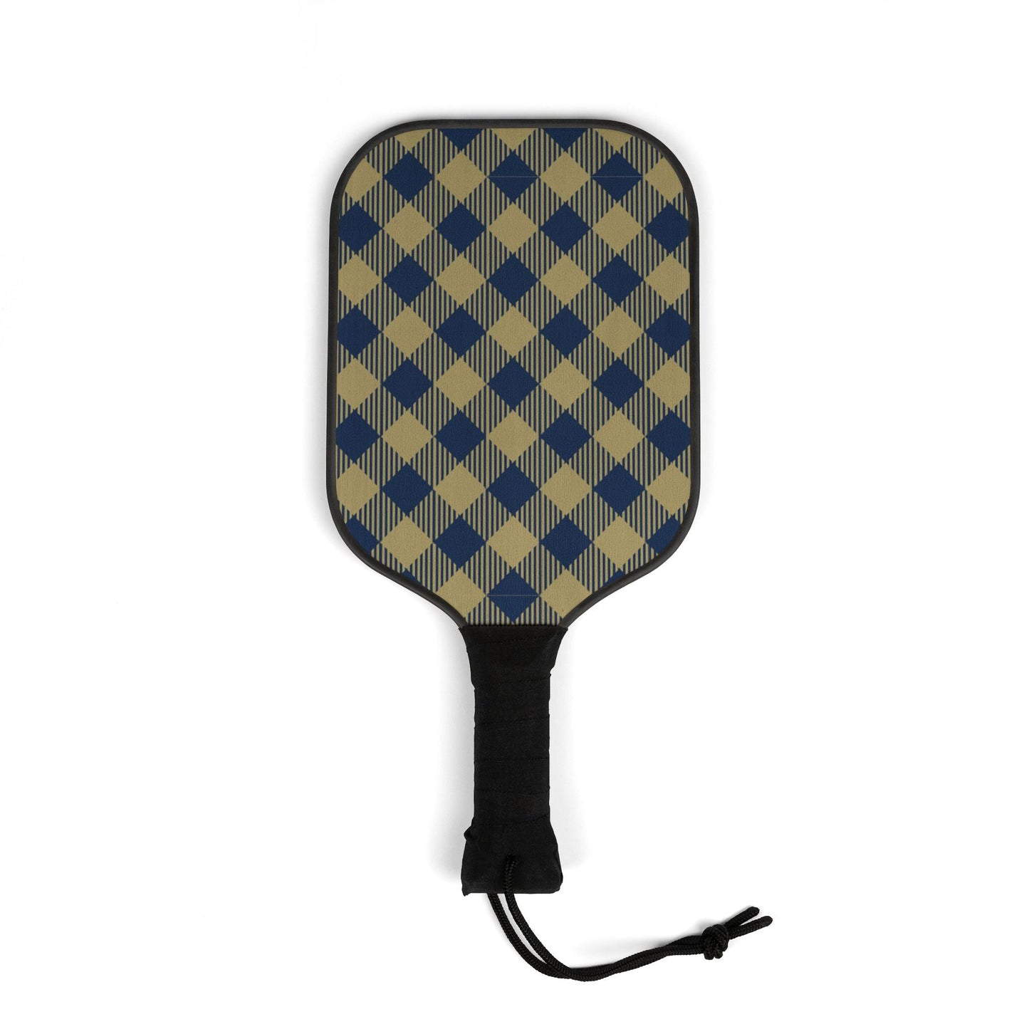 Pickleball Paddle Kit | Blue & Gold | Gingham