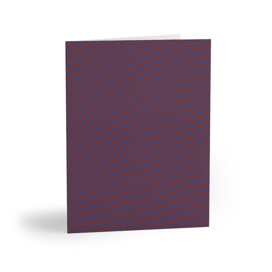 Notecards | Bright Blue & Orange | Herringbone
