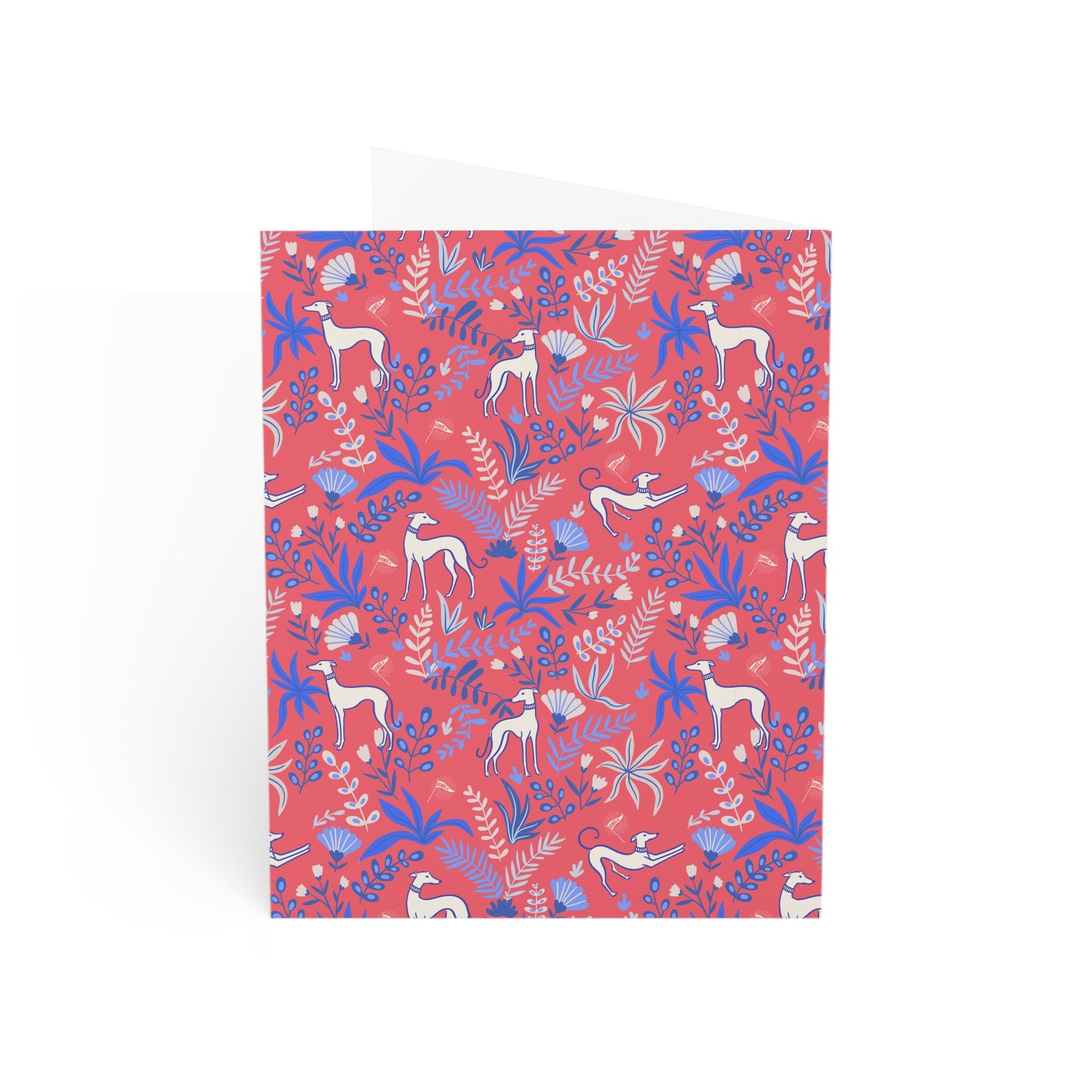 Monogram Notecards | Greyhounds | Pink Fern