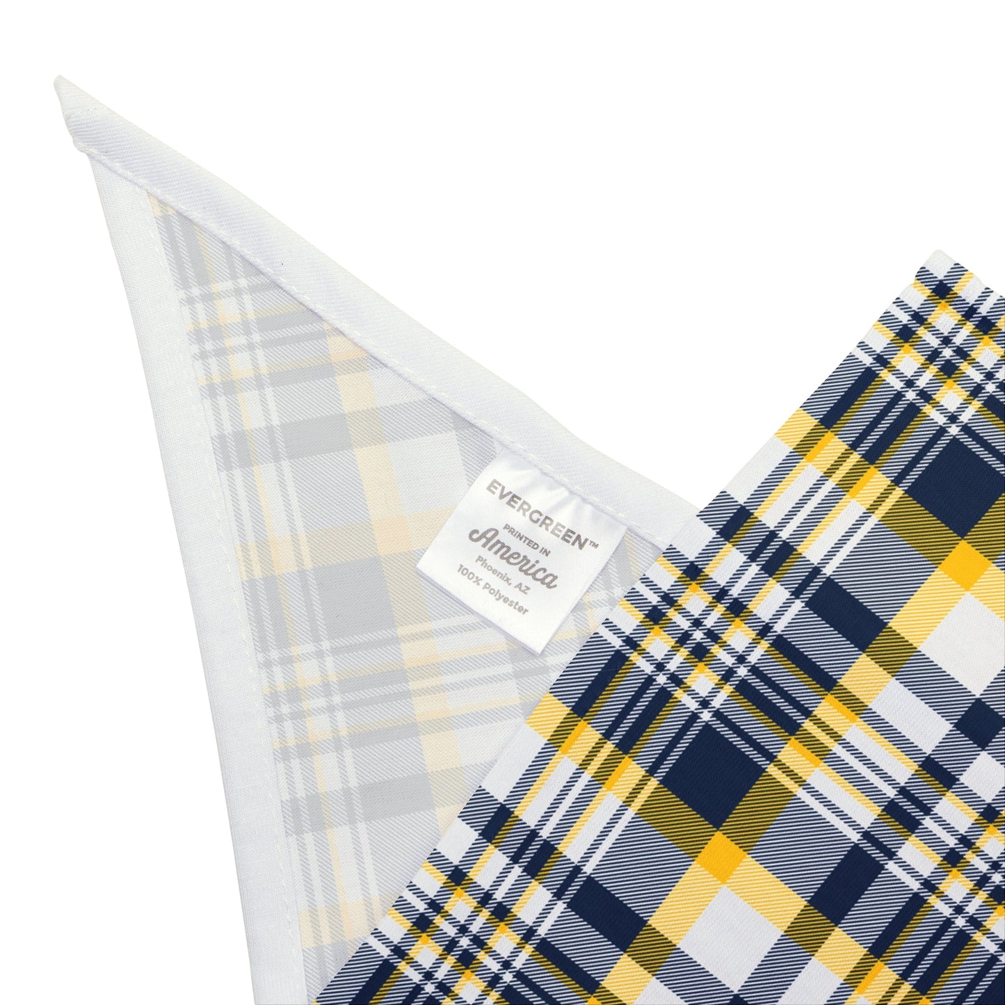 Pet Bandana | Yellow & Blue | Tartan
