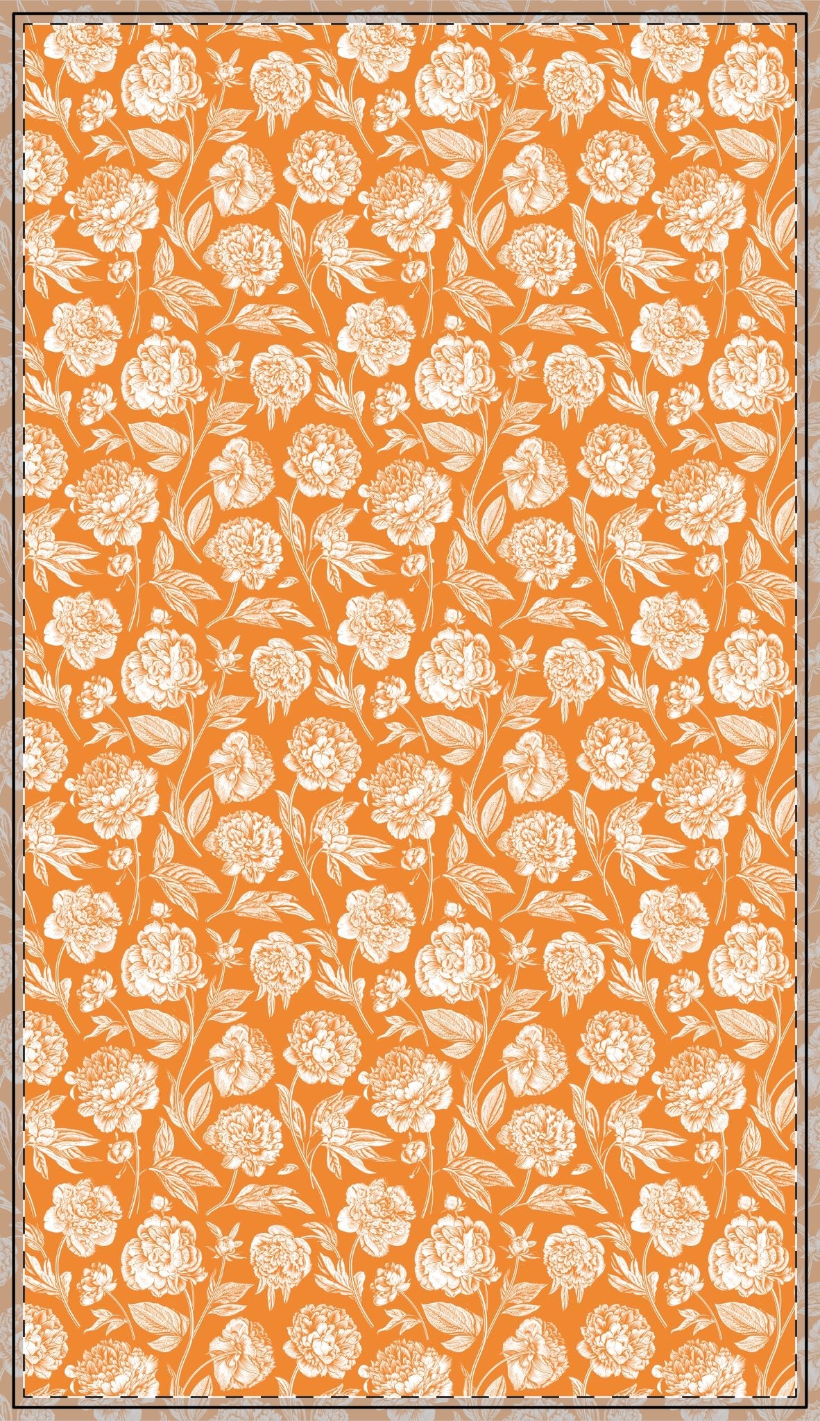 Tablecloth | Orange & White | Peony