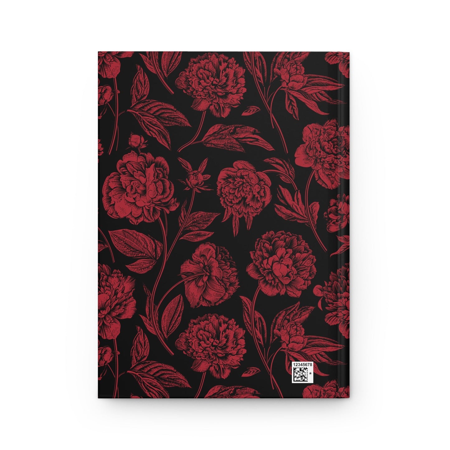 Hardcover Journal | Red & Black | Peony