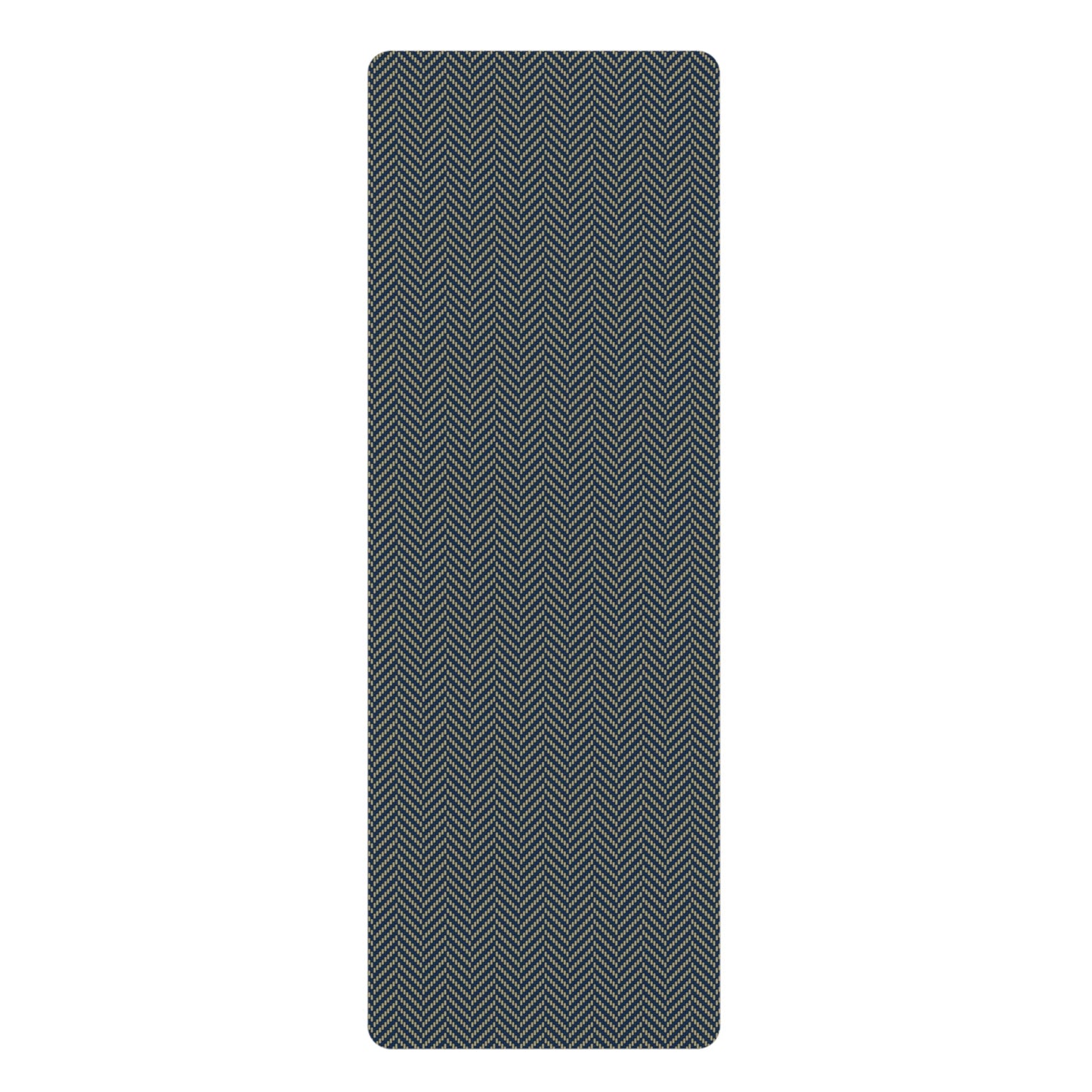 Yoga Mat | Blue & Gold | Herringbone