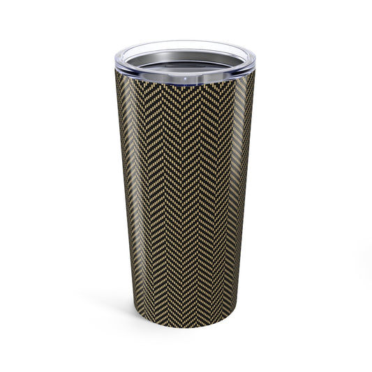 Tumbler | Black & Gold | Herringbone
