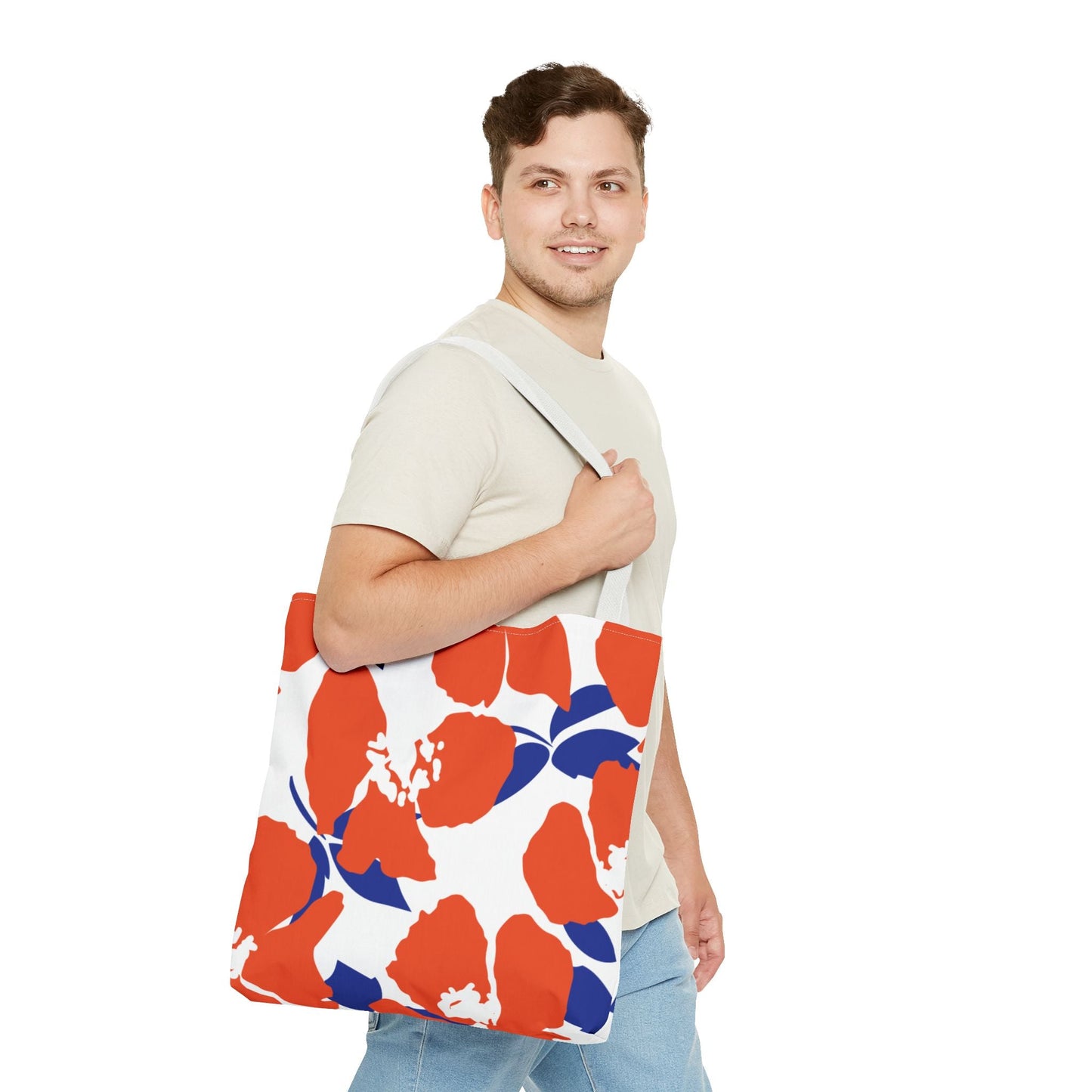 Tote Bag | Bright Blue & Orange | Poppy