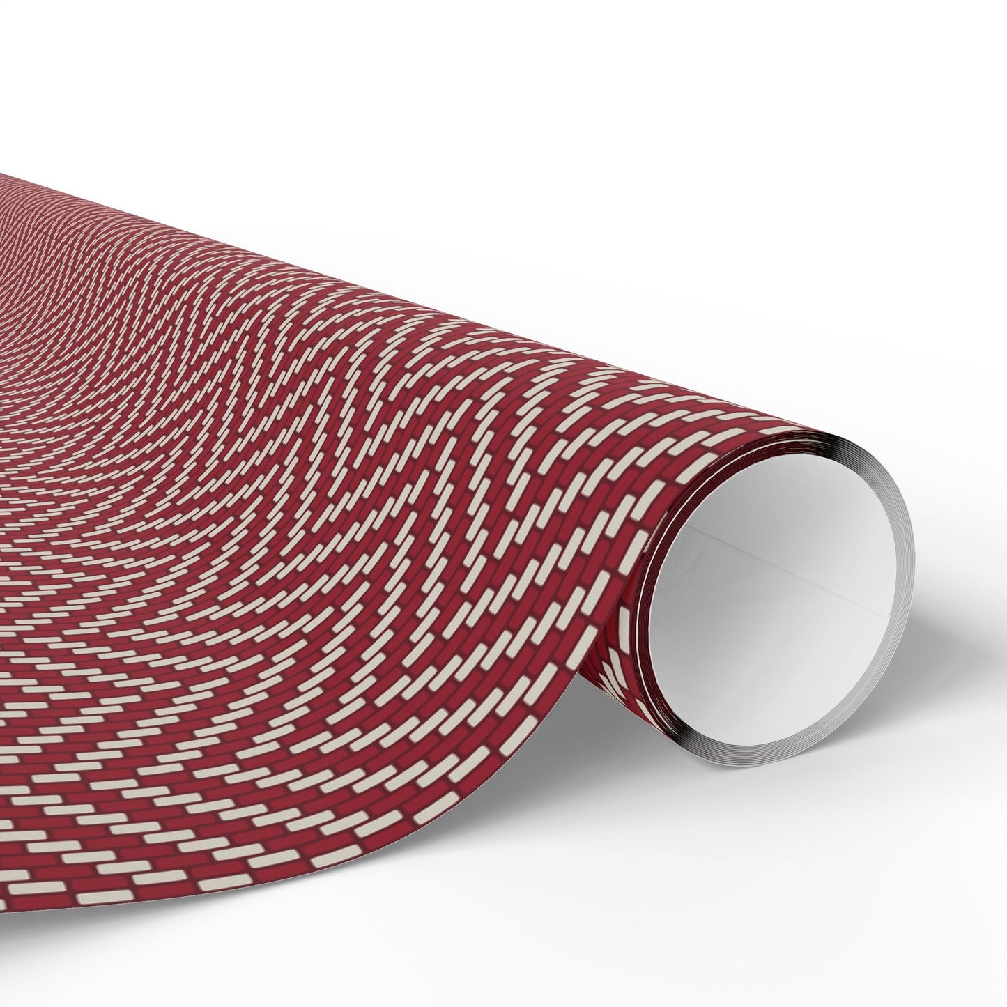Gift Wrap | Maroon & White | Herringbone