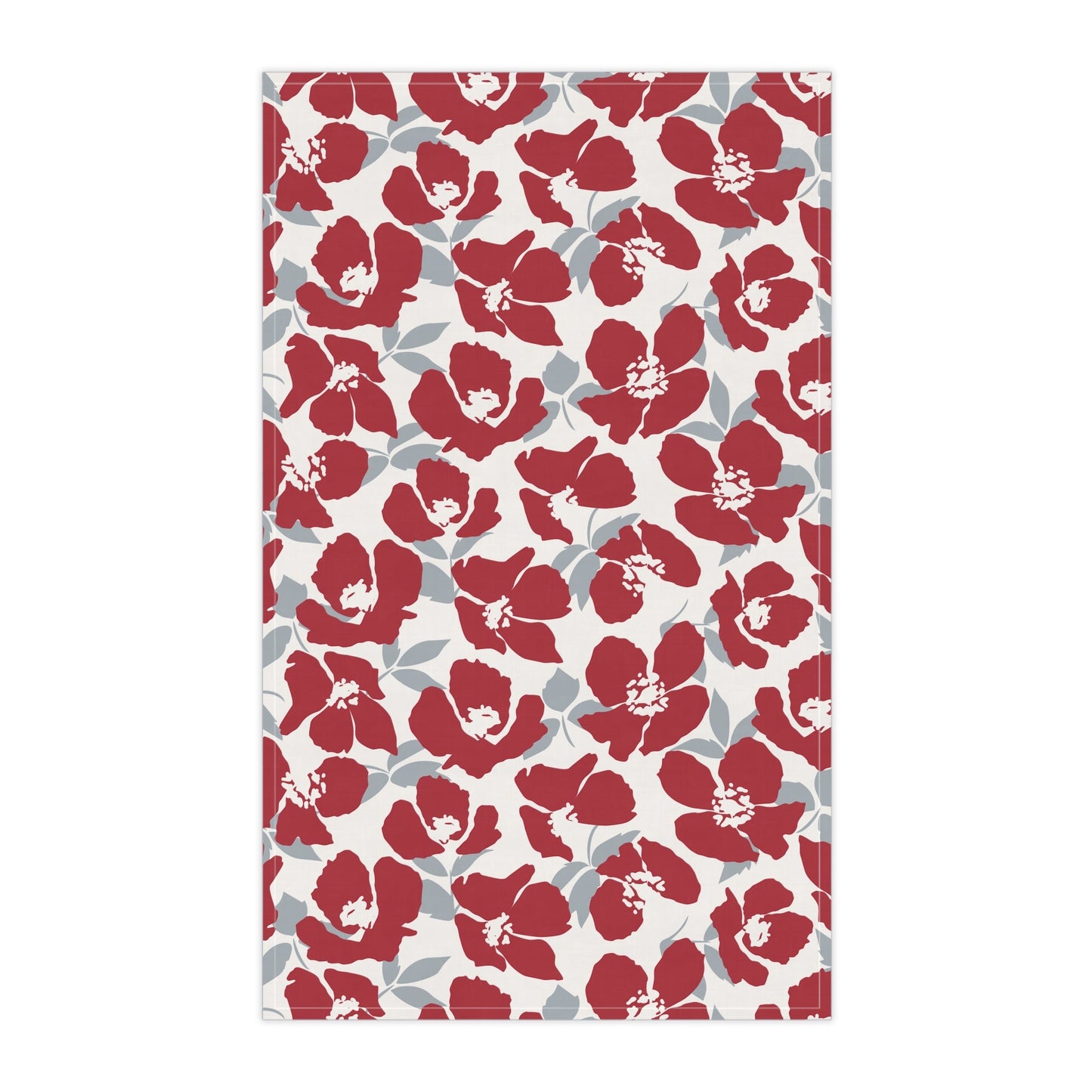 Tea Towels | Red & Gray | Poppy