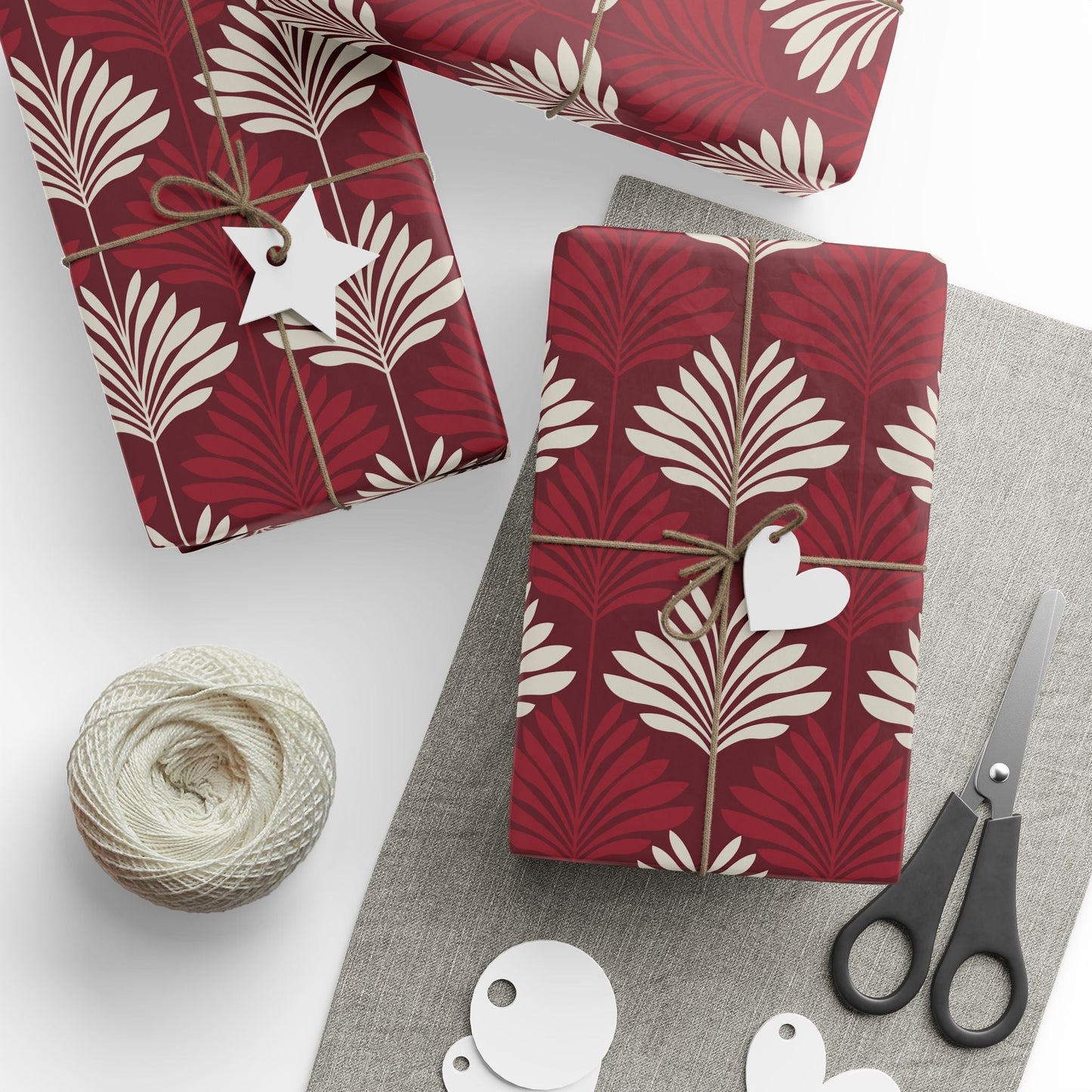 Gift Wrap | Maroon & White | Deco
