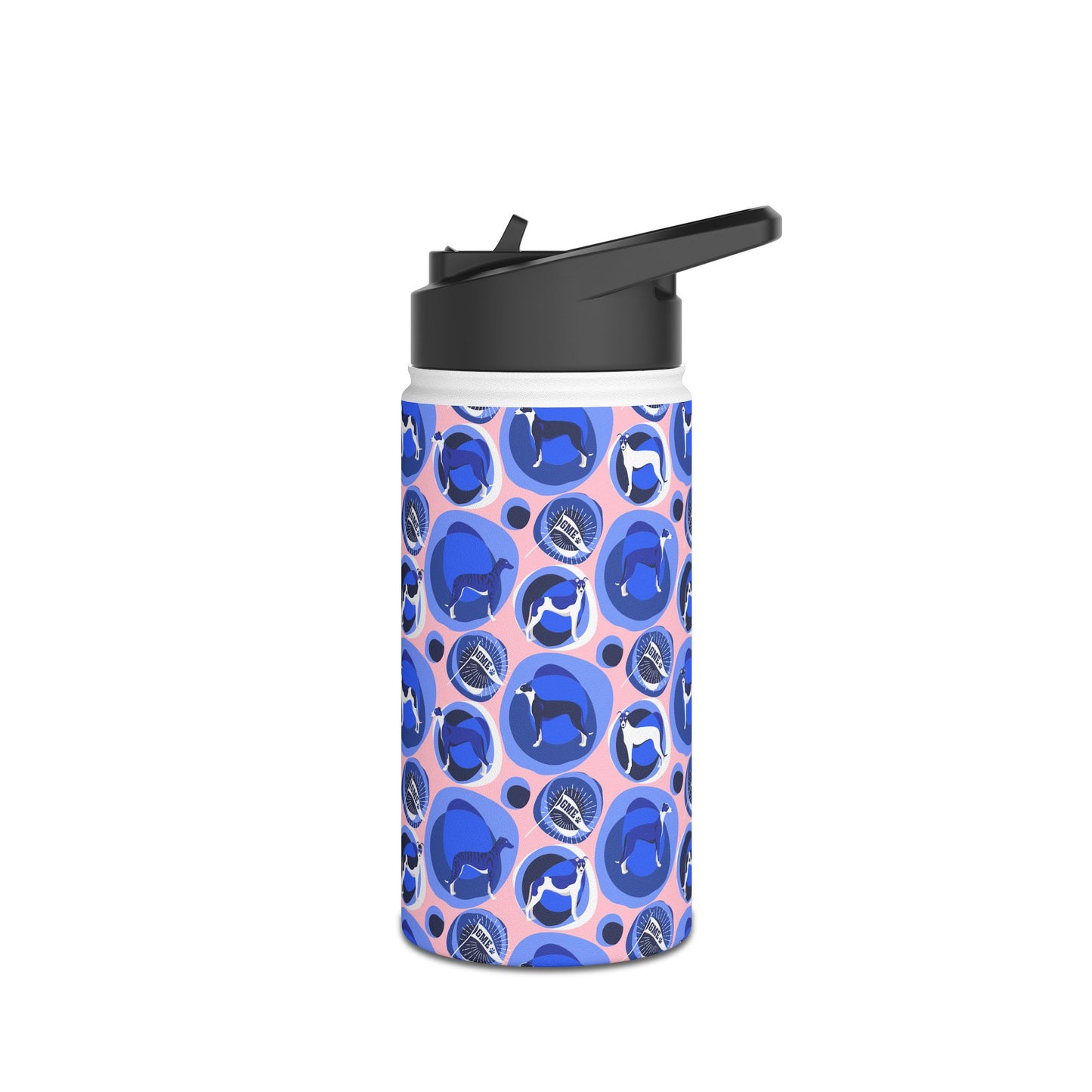 Insulated Water Bottle | Greyhounds | Pink Bubbles