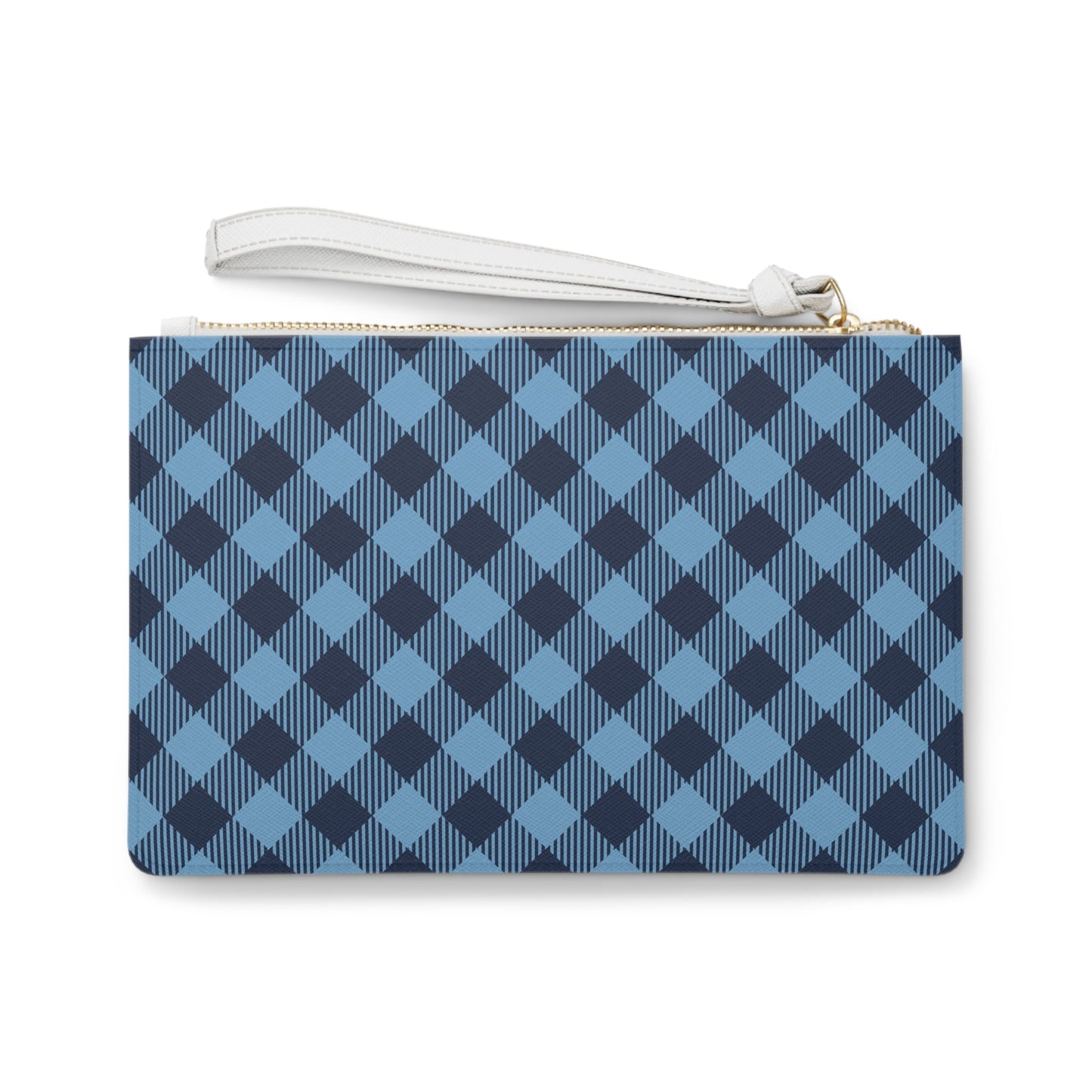 Clutch Bag | Light Blue & White | Gingham
