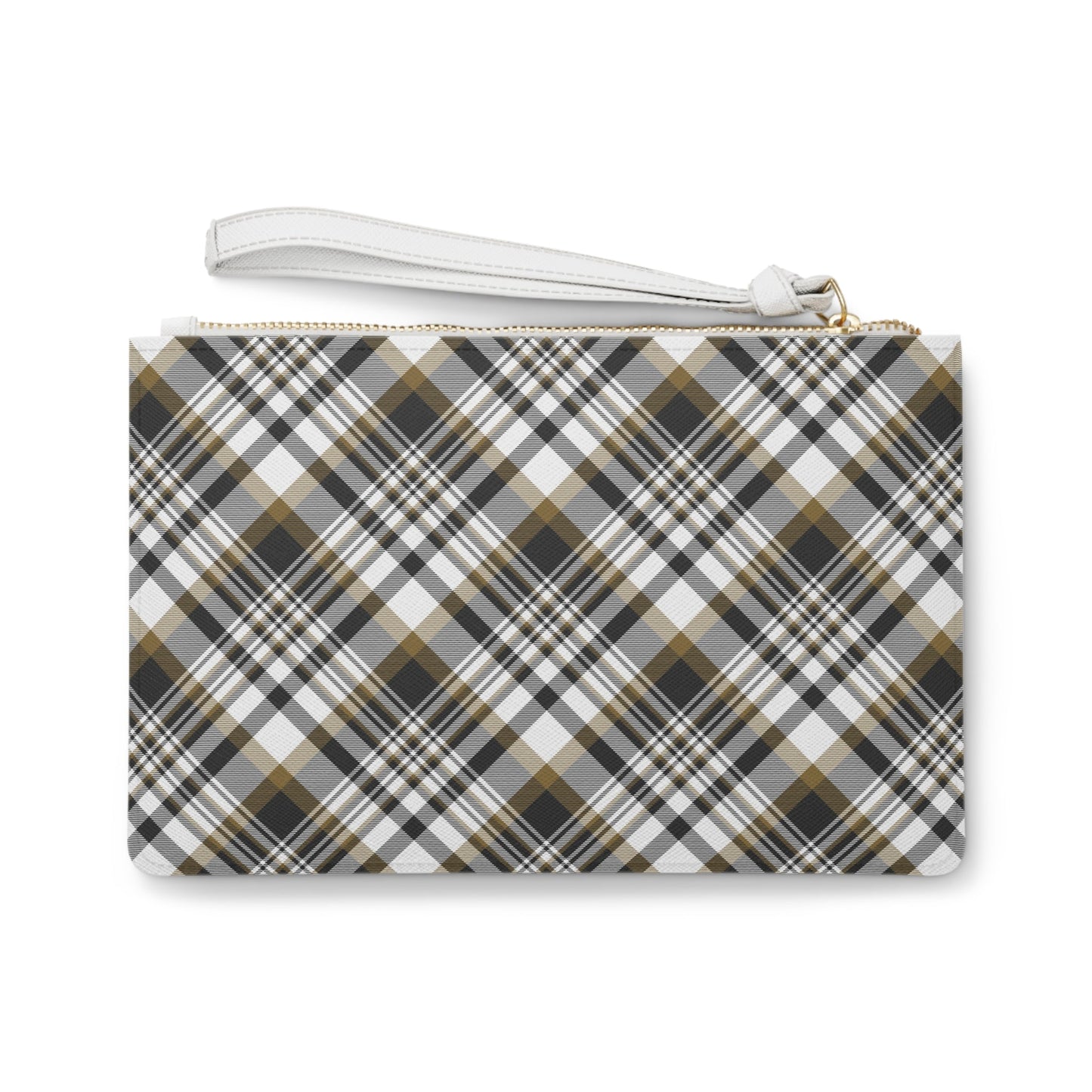 Clutch Bag | Black & Gold | Tartan
