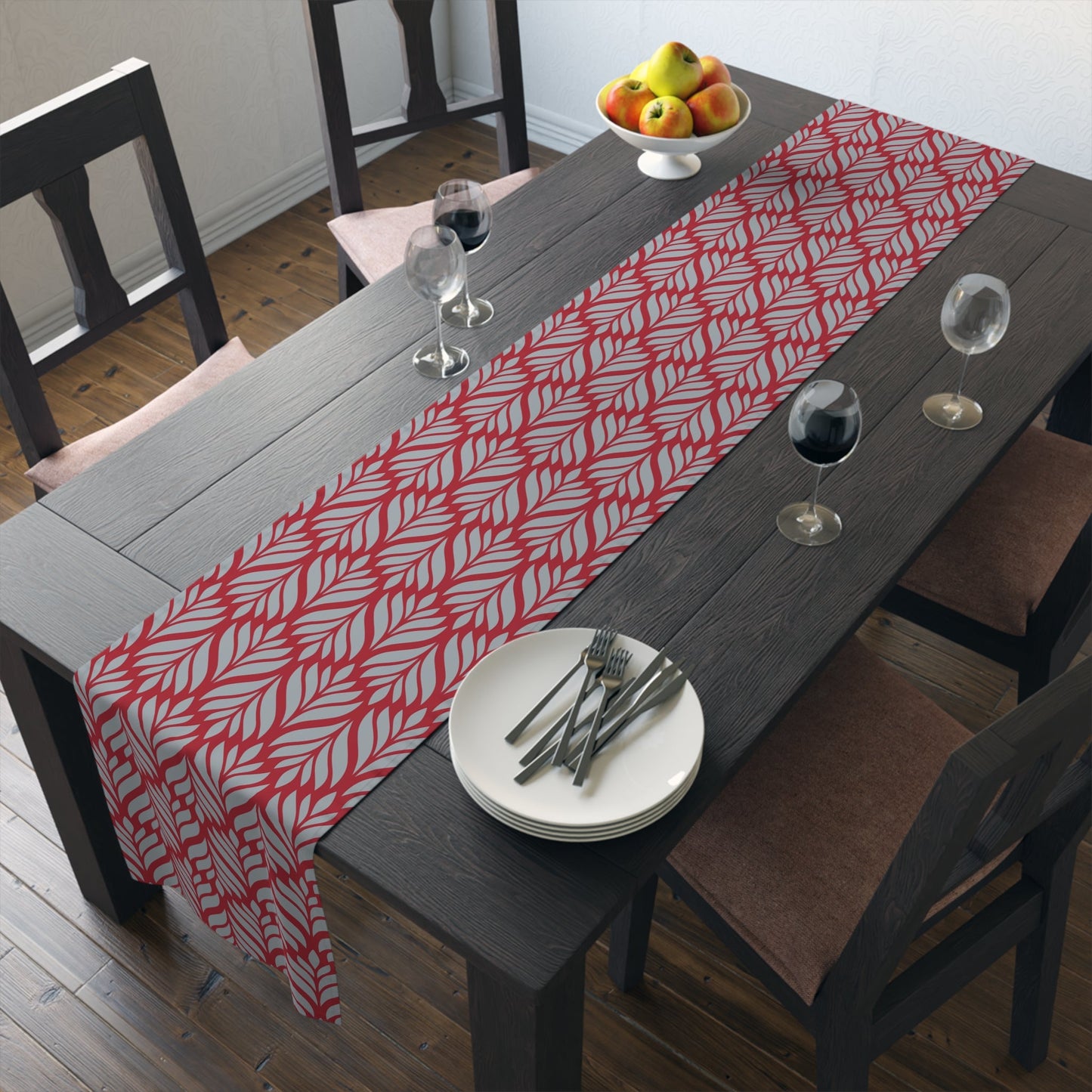 Table Runner | Red & Gray | Palm