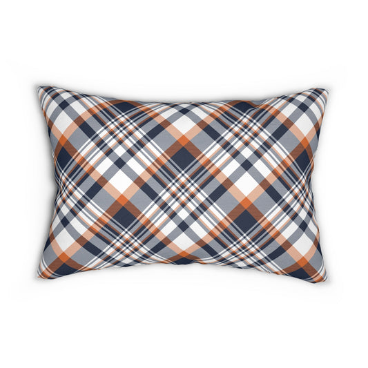 Pillow | Orange & Blue | Tartan