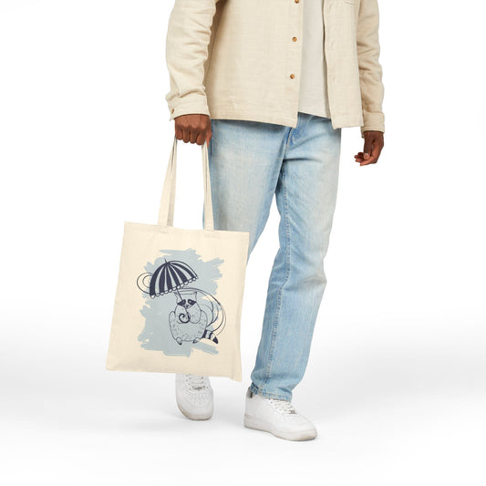 NYP Canvas Tote | Raccoon Umbrella (Blue)