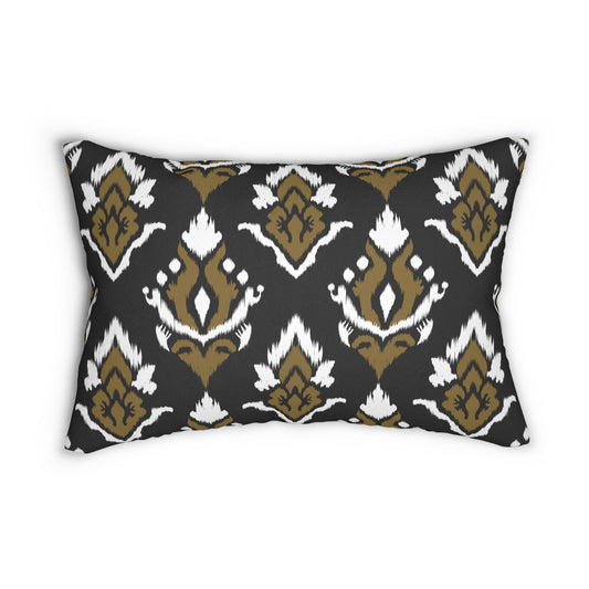 Pillow | Black & Gold | Ikat