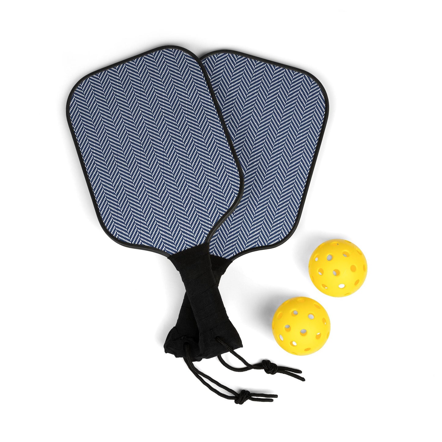 Pickleball Paddle Kit | Navy & White | Herringbone