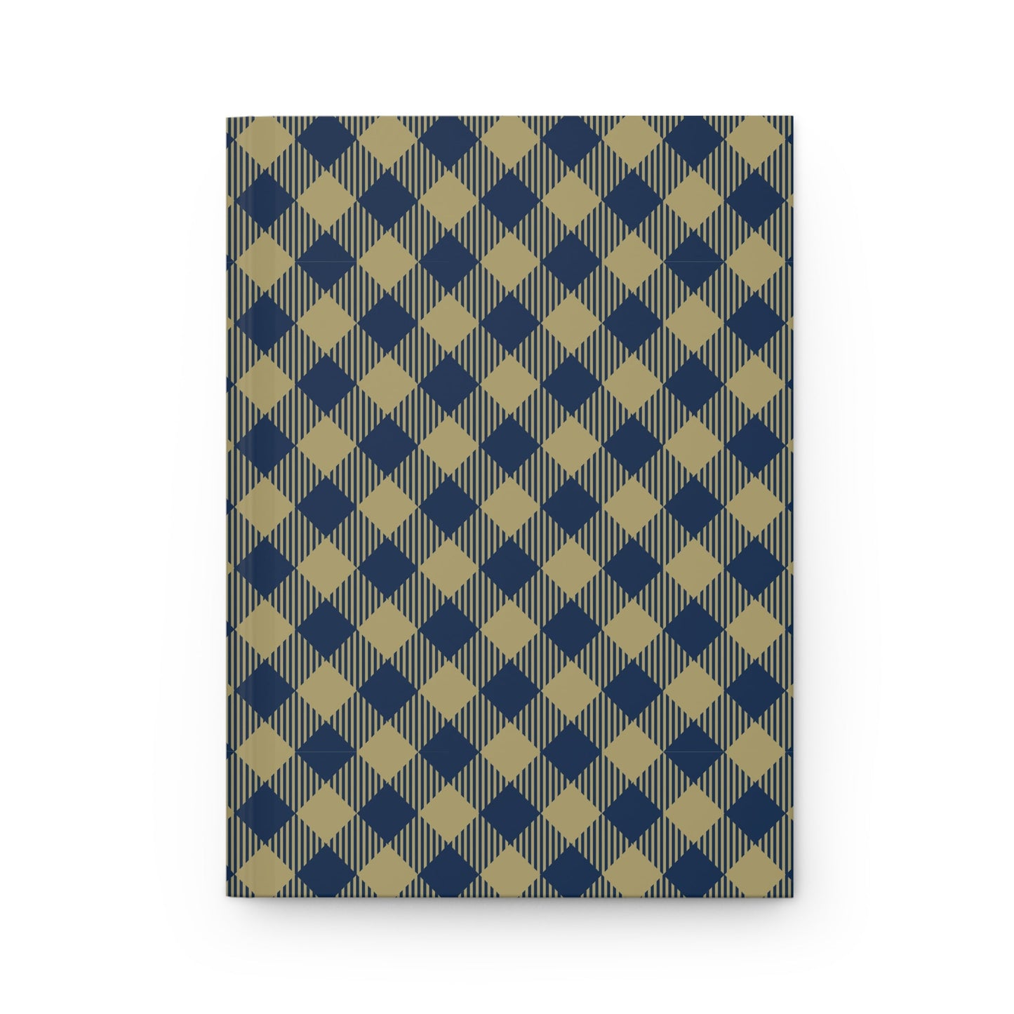Hardcover Journal | Blue & Gold | Gingham
