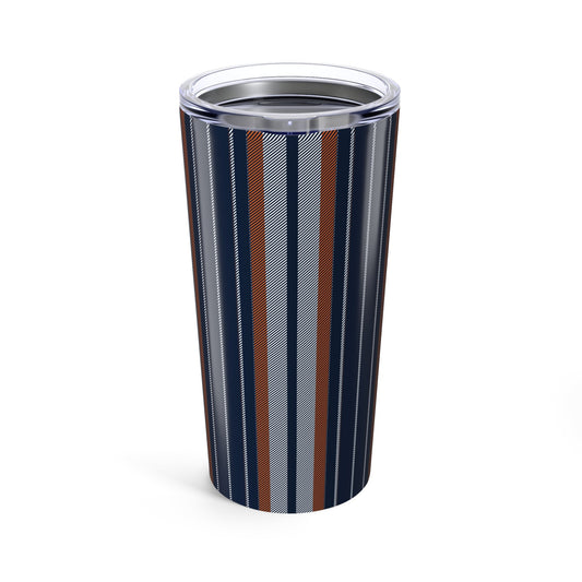 Tumbler | Orange & Blue | Stripe