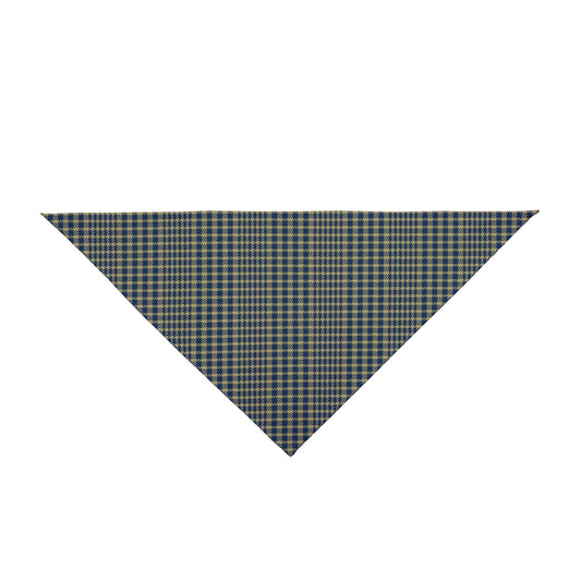 Pet Bandana | Blue & Gold | Tweed