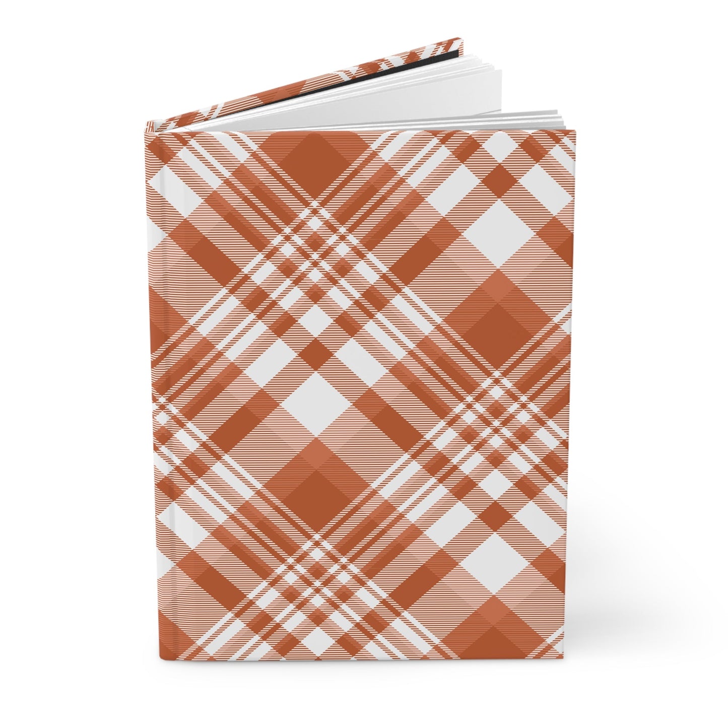 Journal | Dark Orange & White | Tartan