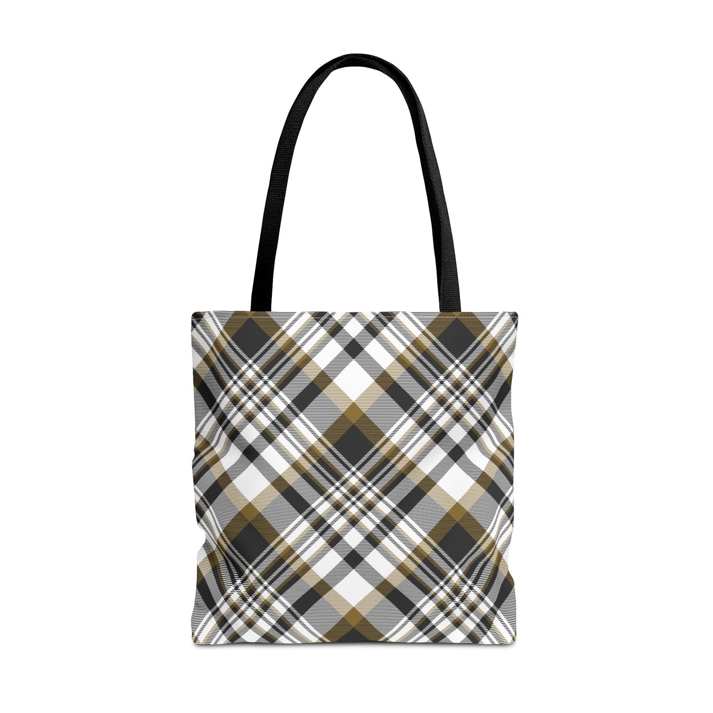 Tote Bag | Black & Gold | Tartan