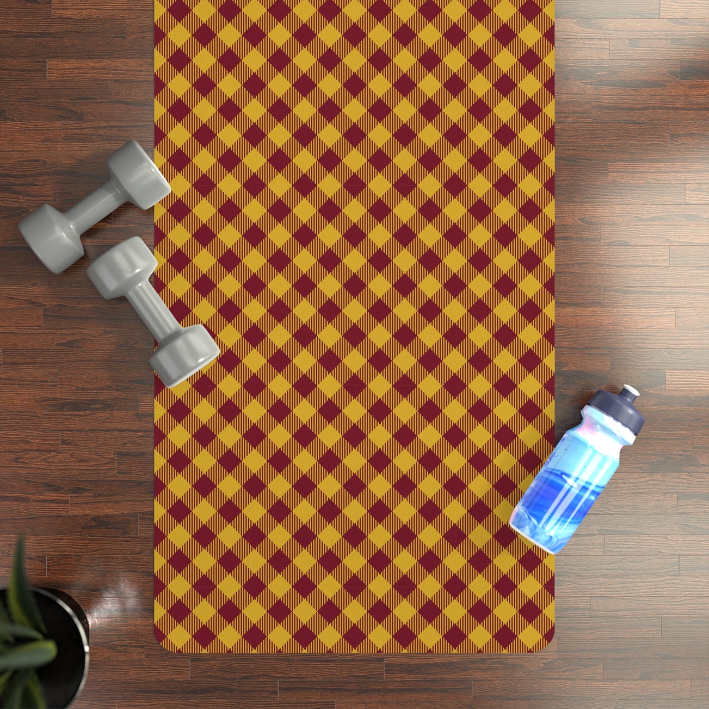 Yoga Mat | Red & Yellow | Gingham
