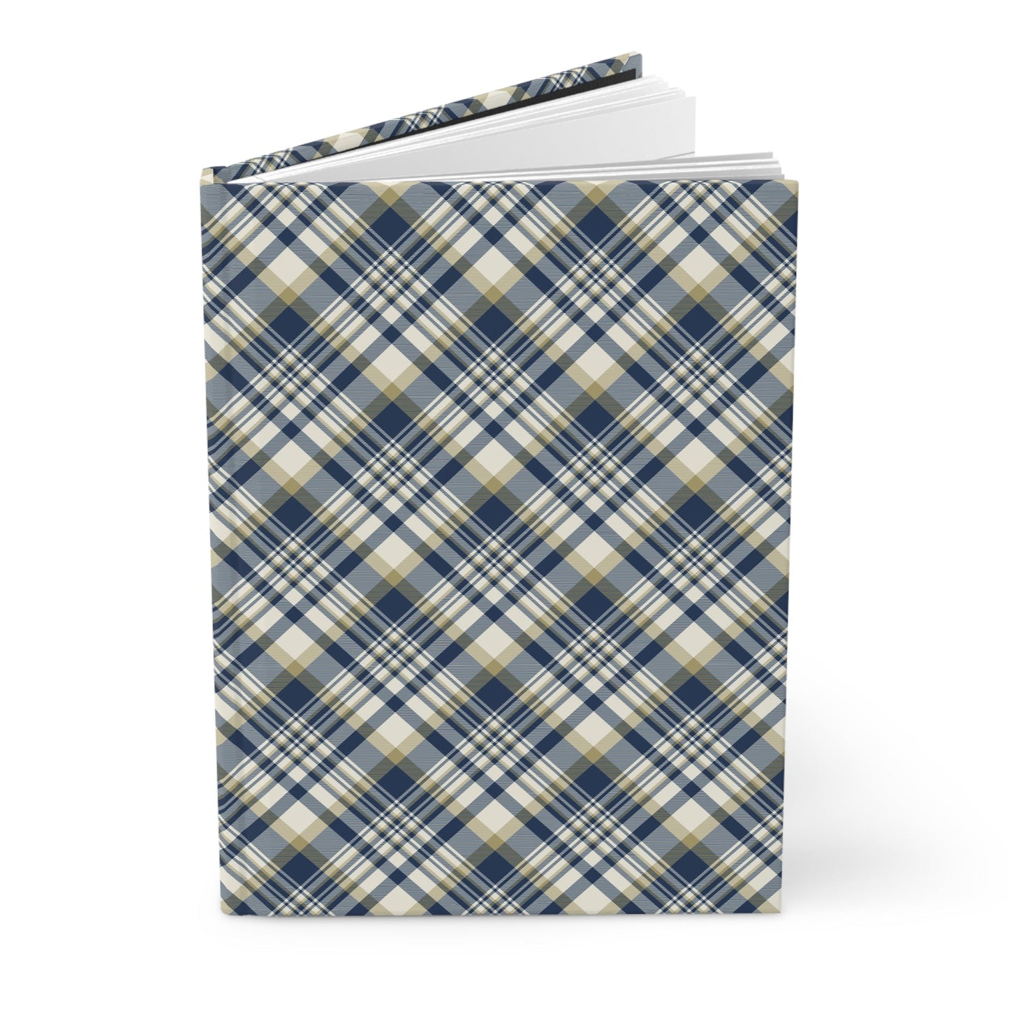Hardcover Journal | Gold & Blue | Tartan