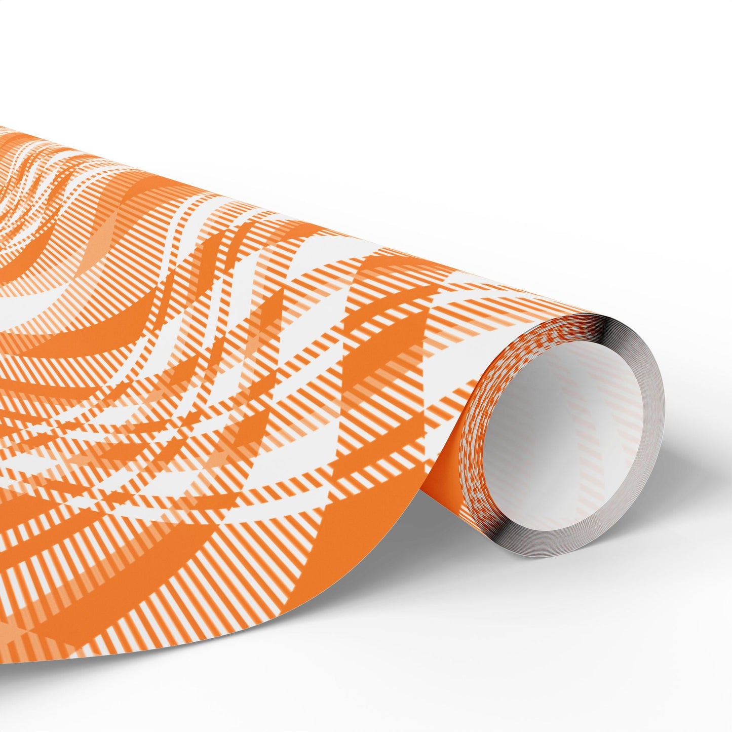 Gift Wrap | Orange & White | Tartan