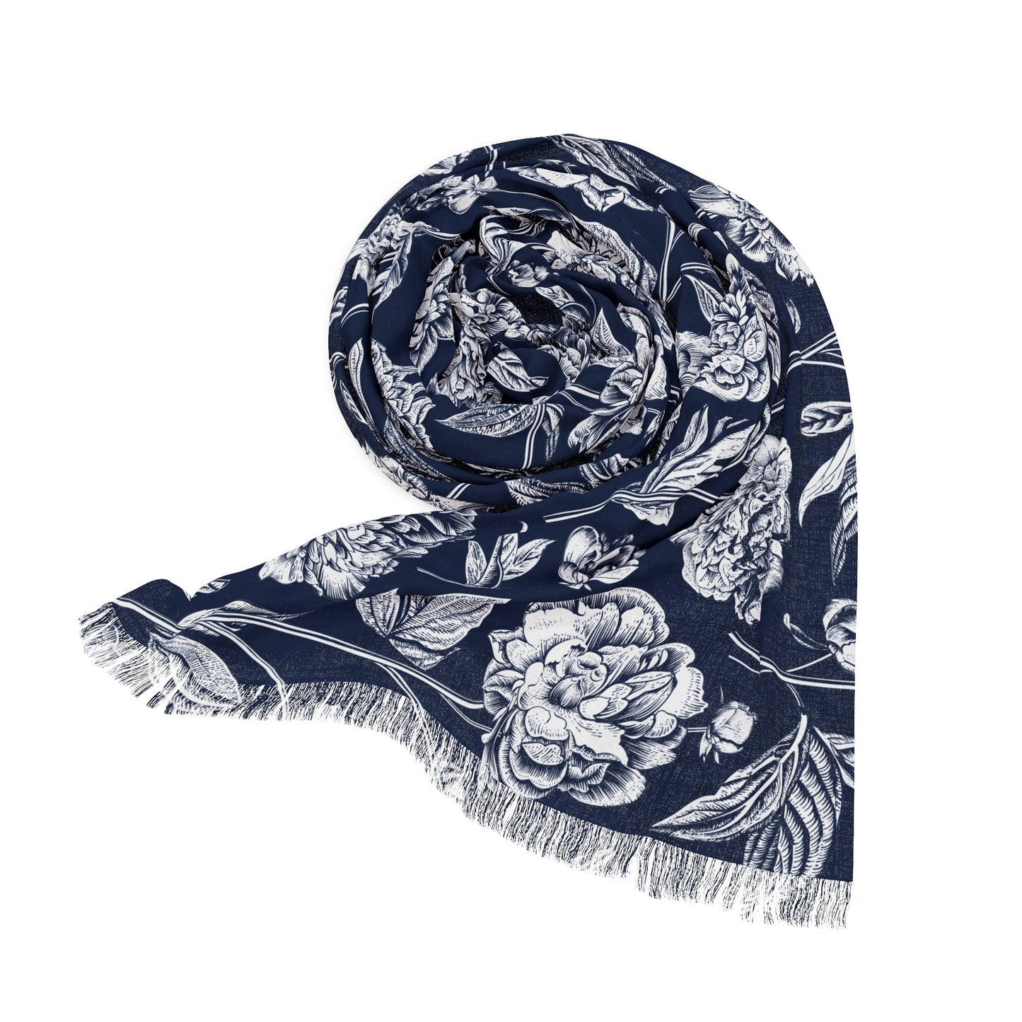 Scarf | Navy & White | Peony