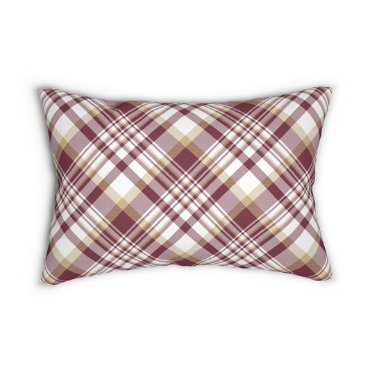 Pillow | Maroon & Gold | Tartan