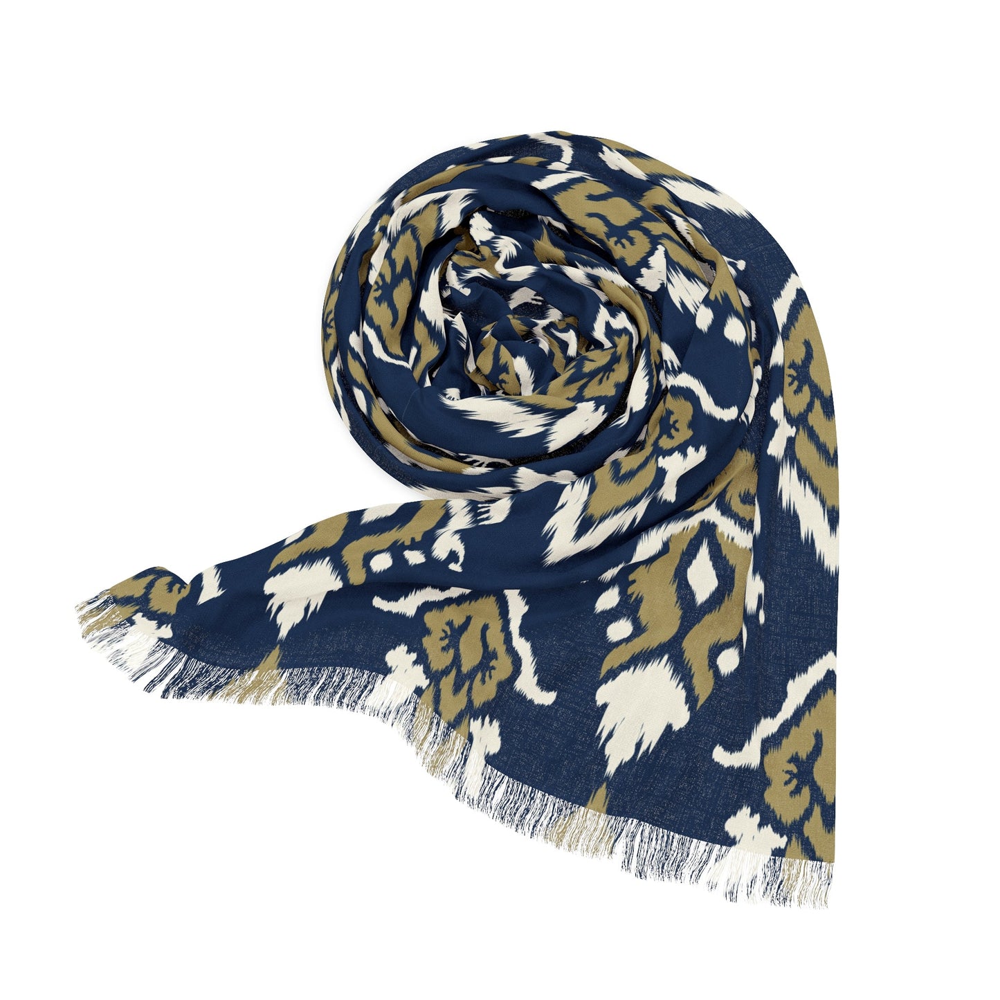 Scarf | Blue & Gold | Ikat