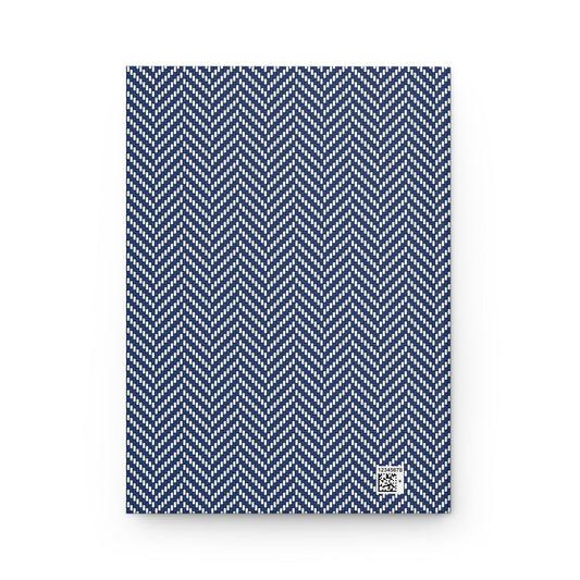 Journal | Navy & White | Herringbone