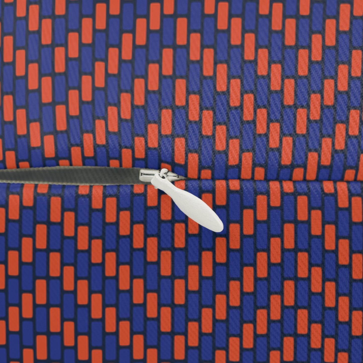 Pillow | Bright Blue & Orange | Herringbone