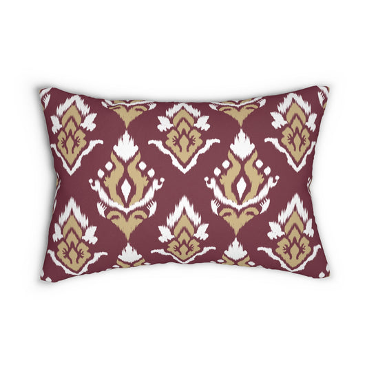 Pillow | Maroon & Gold | Ikat