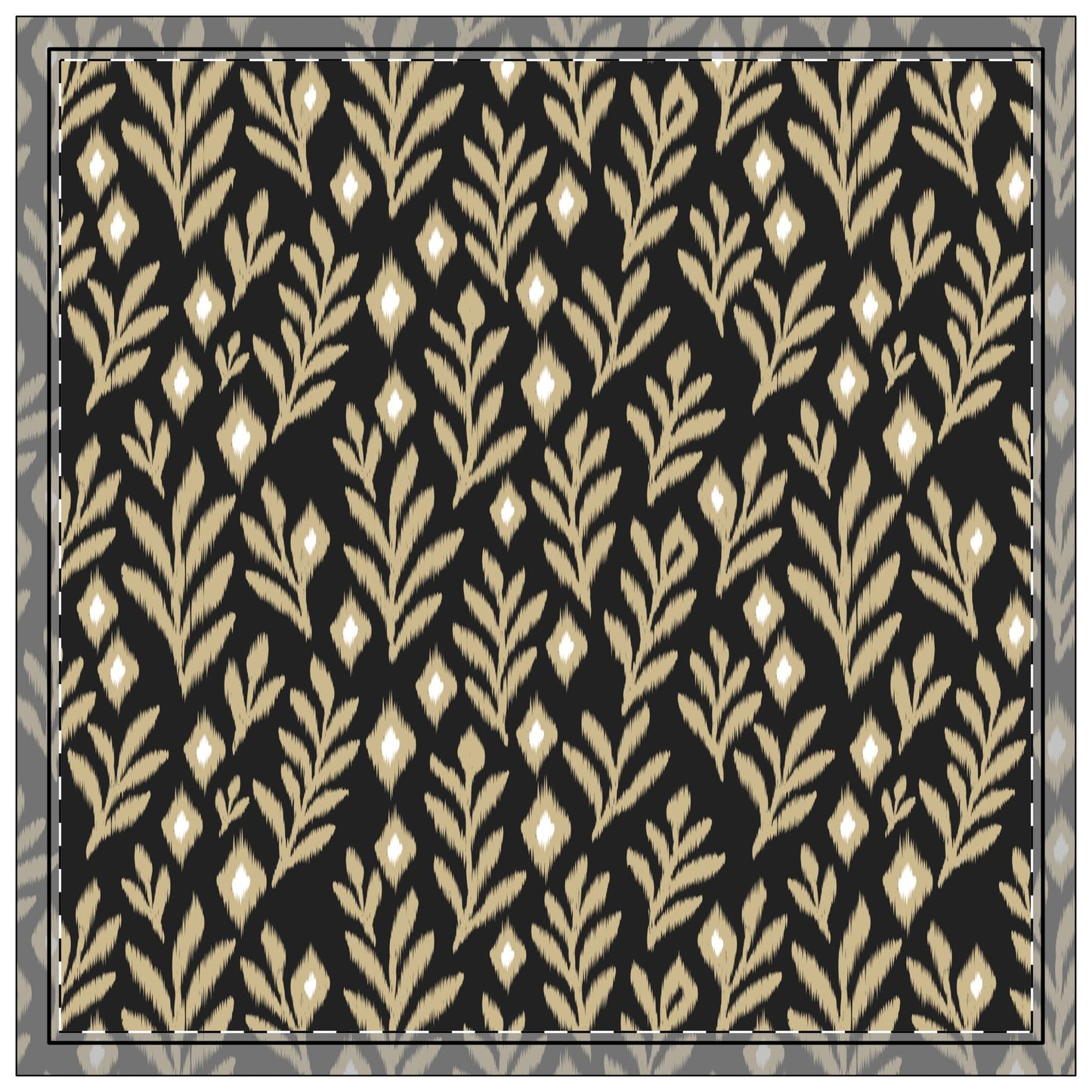 Napkin 4-set | Black & Gold | Laurel