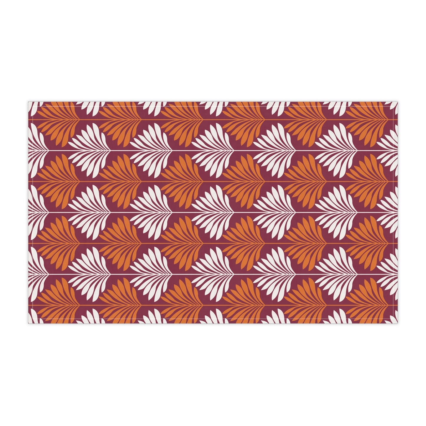 Tea Towels | Maroon & Orange | Deco
