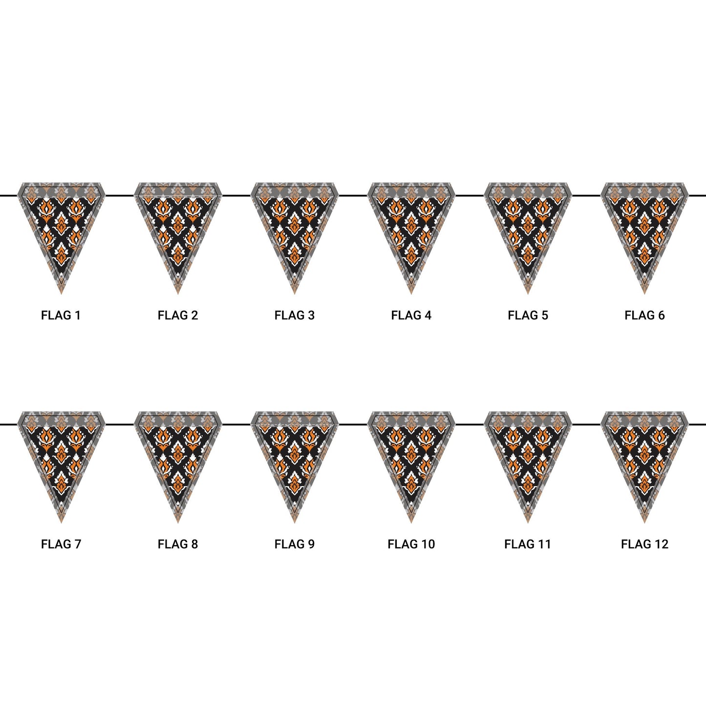 Flag Garland | Princeton, New Jersey | Ikat