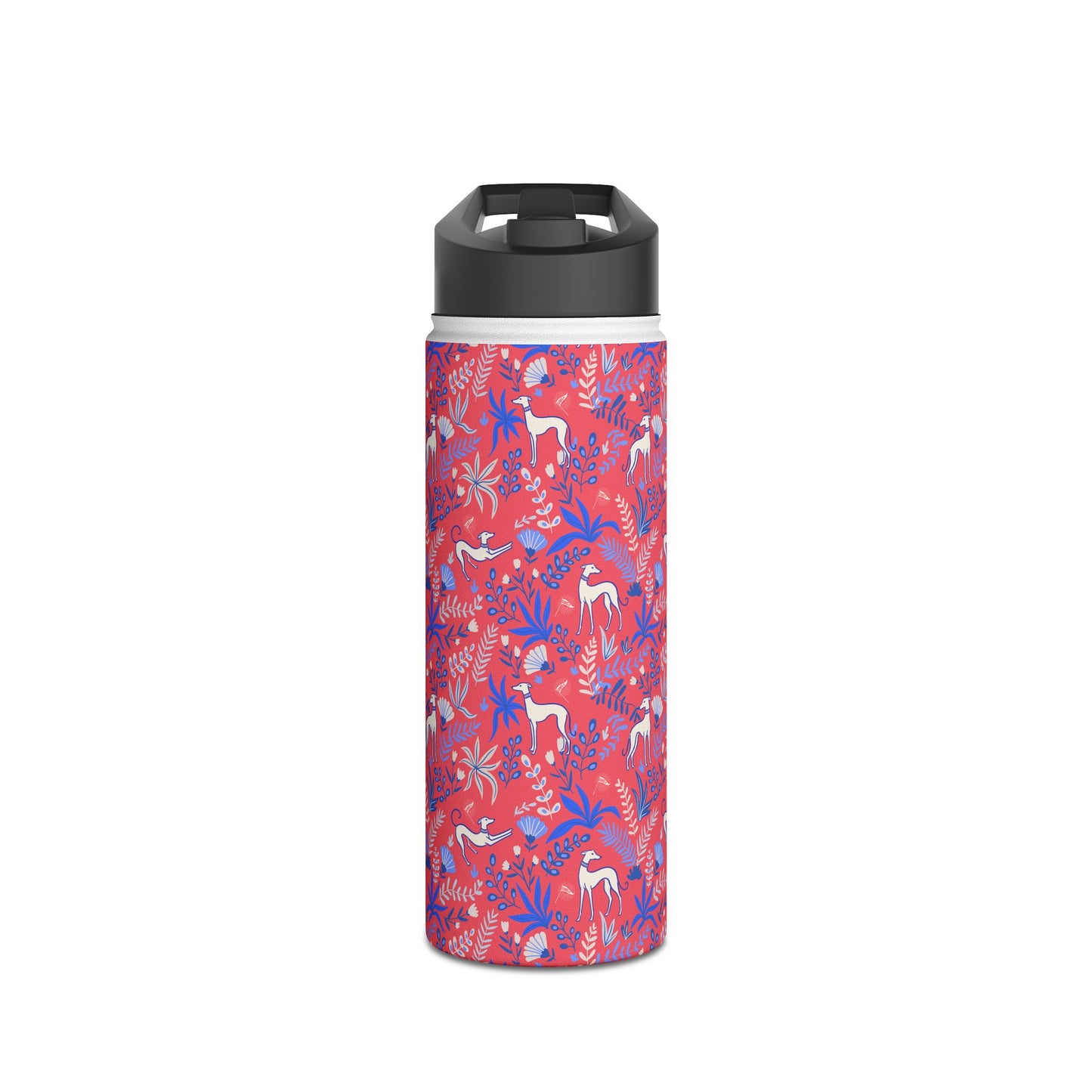 Insulated Water Bottle | Greyhounds | Pink Fern