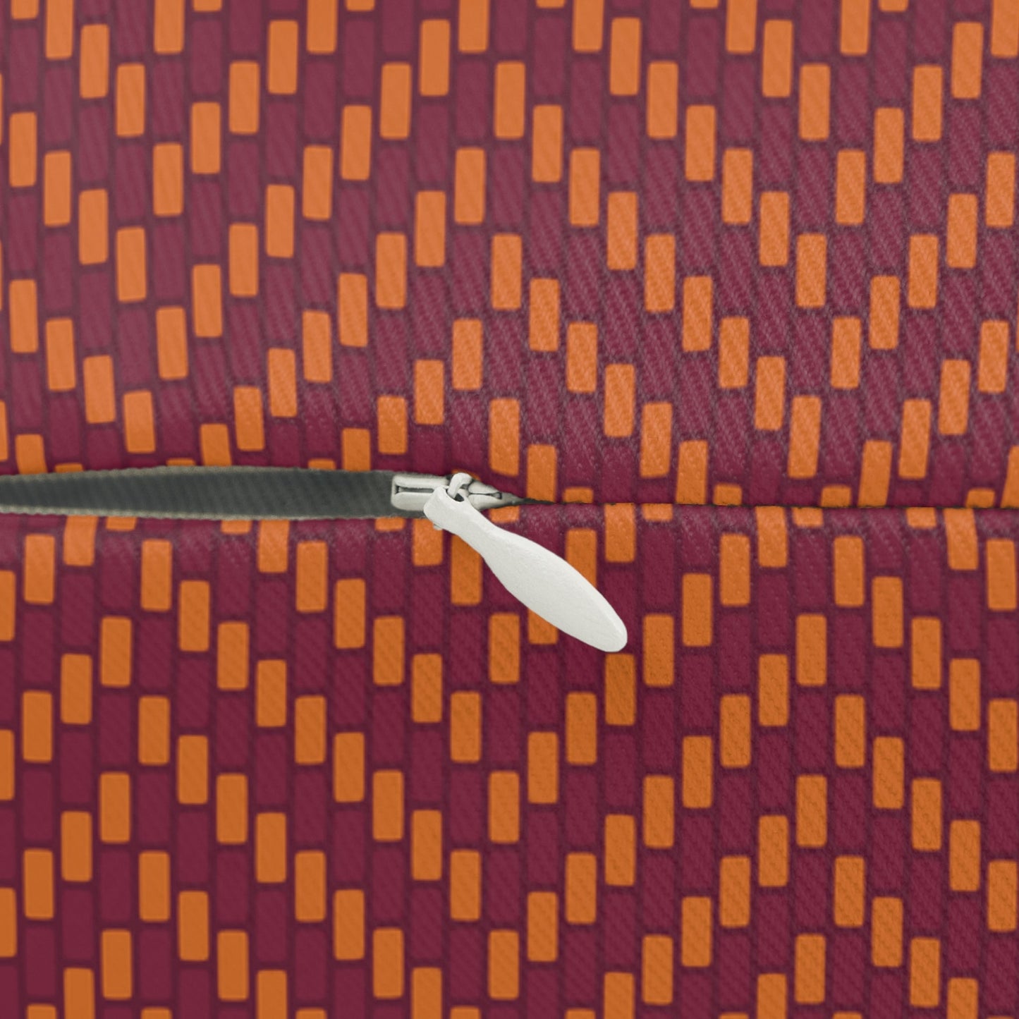 Pillow | Maroon & Orange | Herringbone