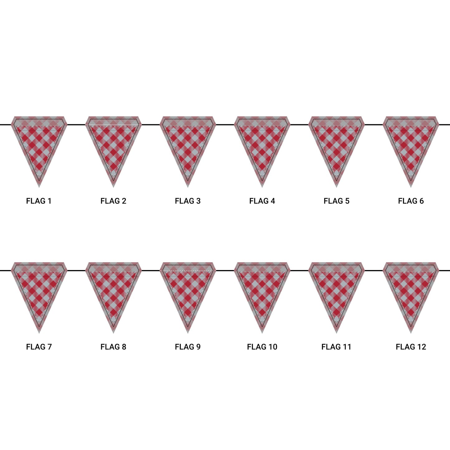 Flag Garland | Columbus, Ohio | Gingham