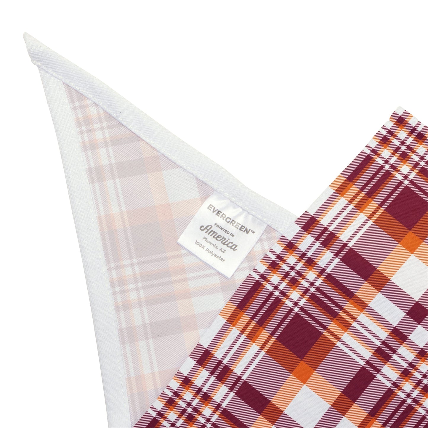 Pet Bandana | Maroon & Orange | Tartan