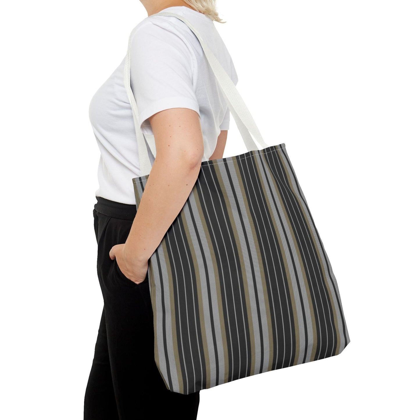 Tote Bags | Black & Gold | Stripe