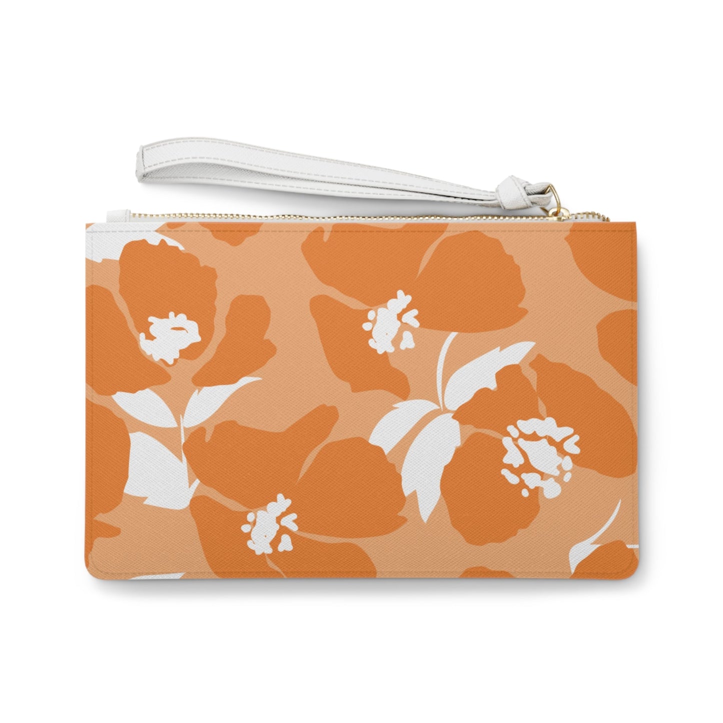 Clutch Bag | Orange & White | Poppy