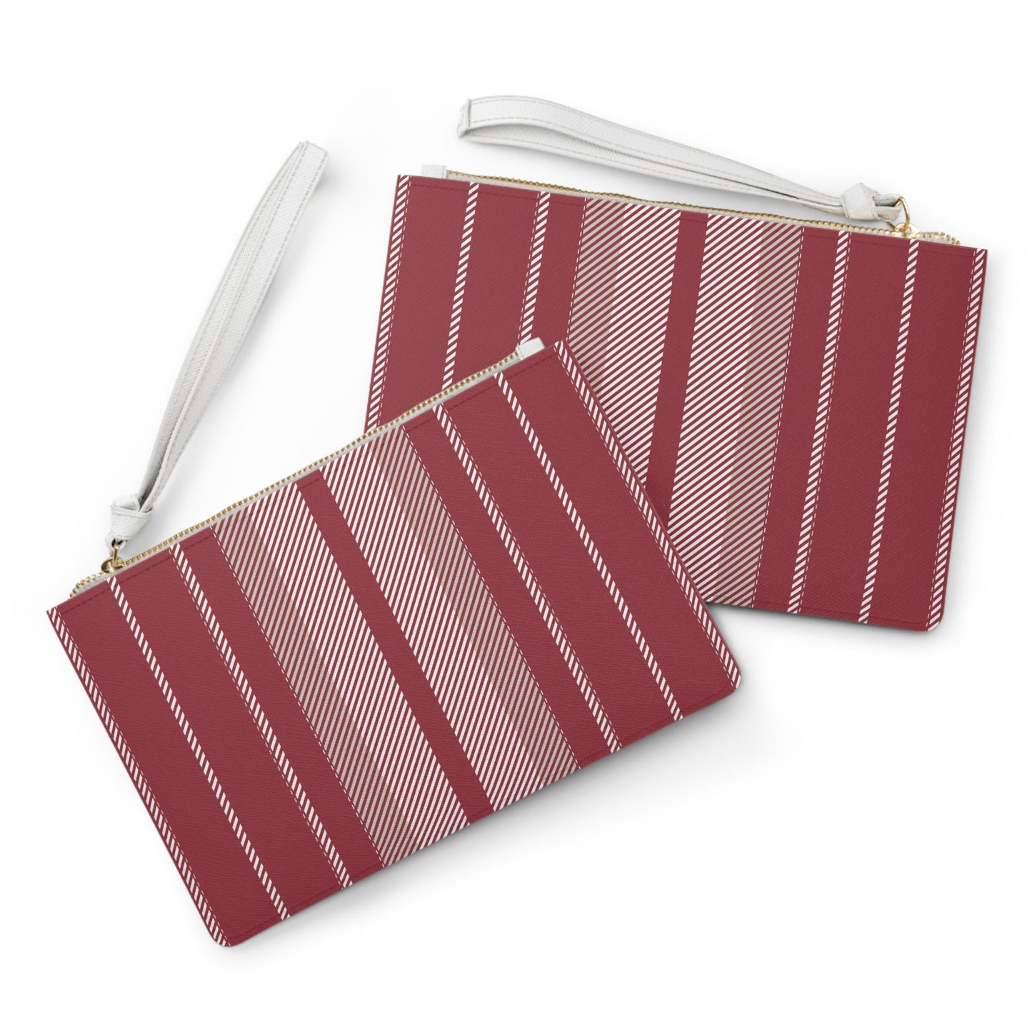 Clutch Bag | Maroon & White | Stripe
