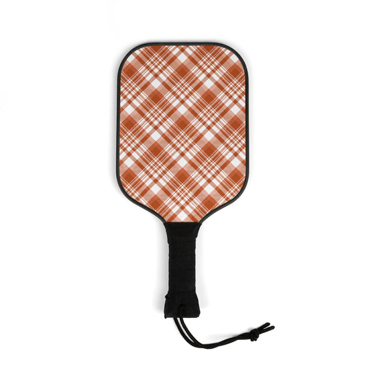 Pickleball Paddle Kit | Dark Orange & White | Tartan