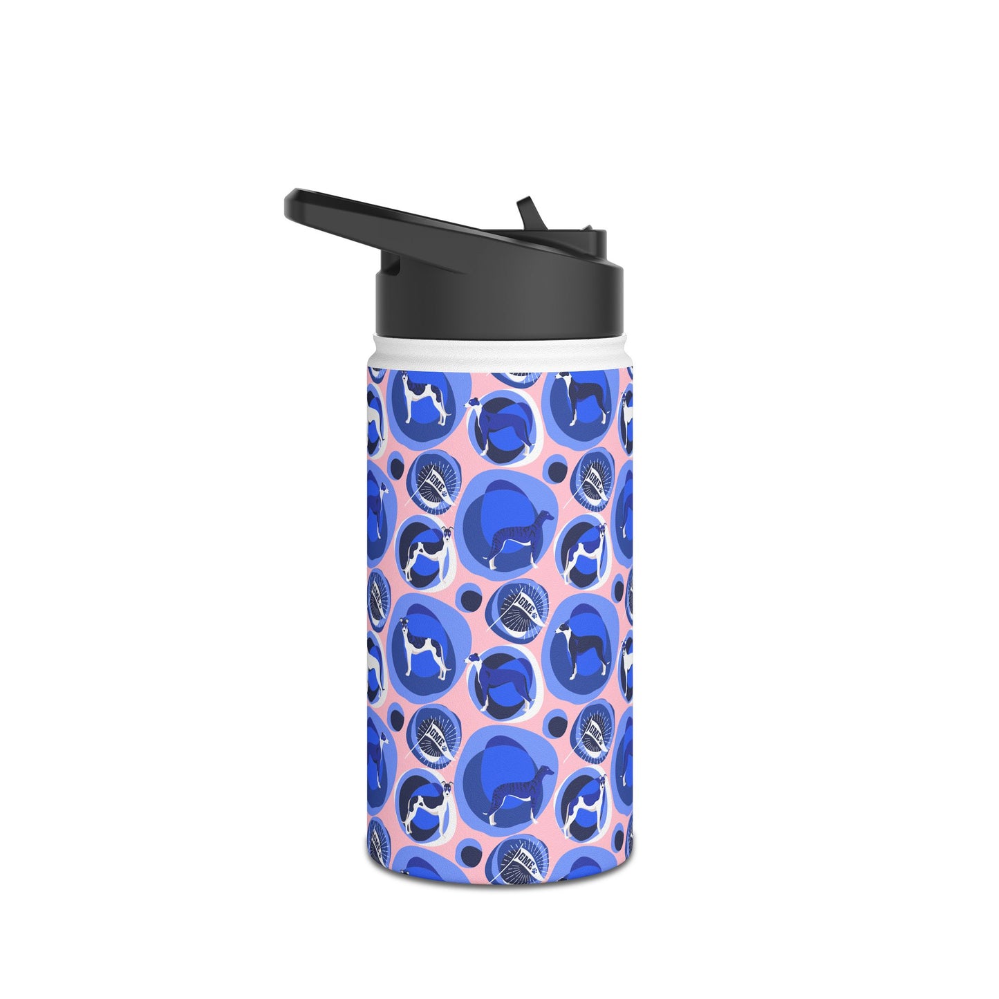 Insulated Water Bottle | Greyhounds | Pink Bubbles